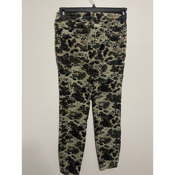 Anthropologie Pilcro Camouflage Corduroy Button Fly High Rise Skinny Pants 28 - Picture 3 of 6